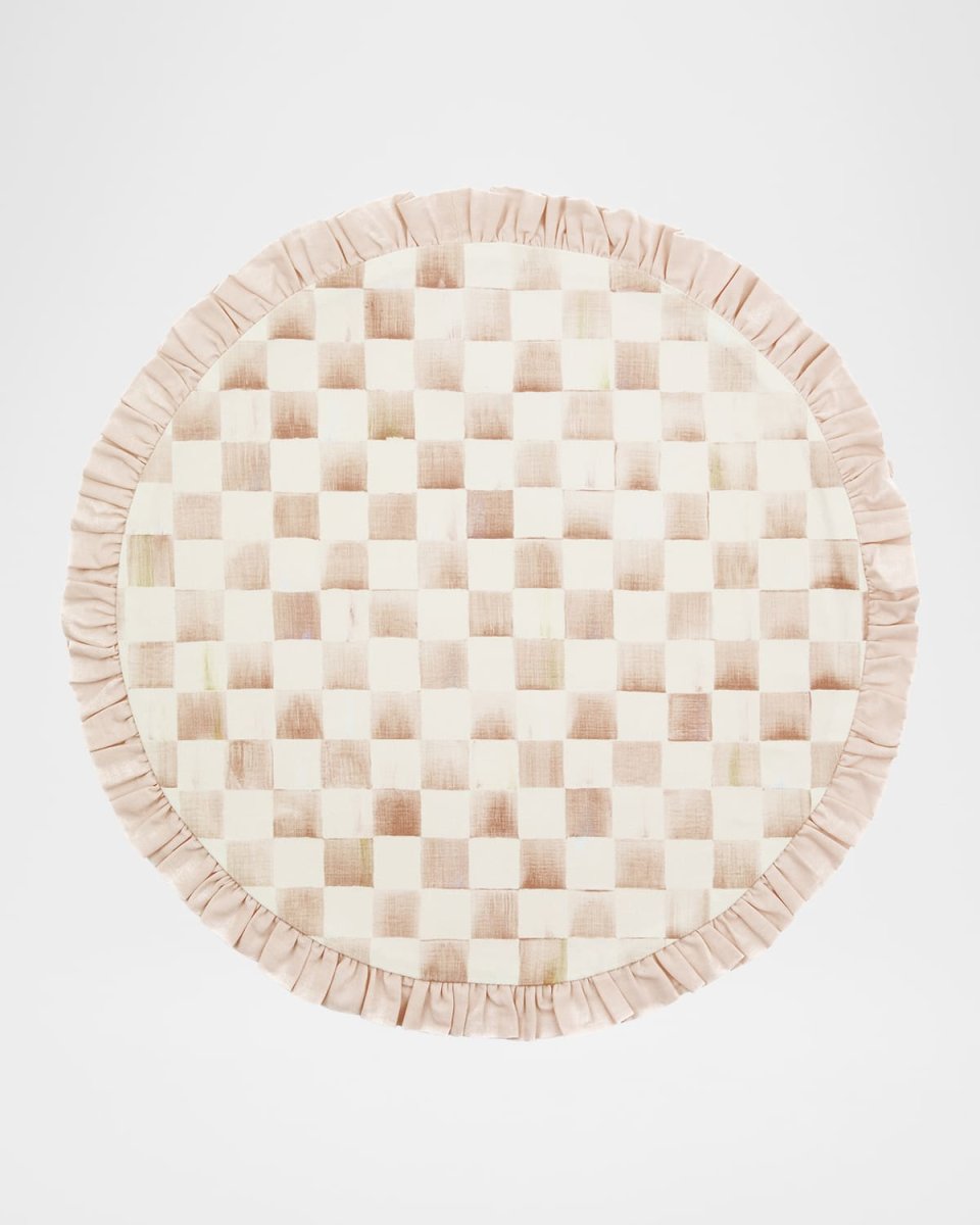 Mocha Check Round Placemat